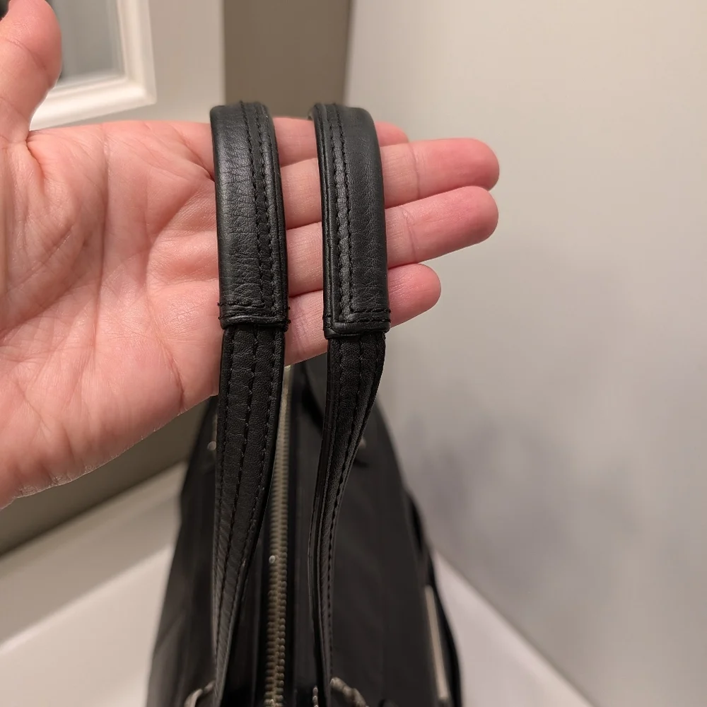 🖤EUC Coach Taylor Bette Genuine Smooth Leather Shoulder Satchel Bag, Black, LG - Picture 13 of 16